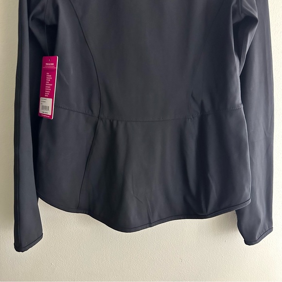 NWT Yogalicious Women’s Full Zip Stretch Thumbholes Black Athletic Jacket Size L - Picture 4 of 9